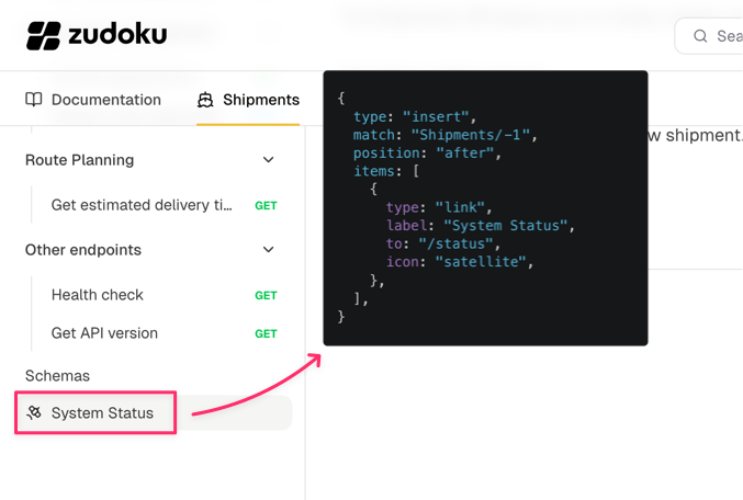 Inserting a link after the last sidebar item